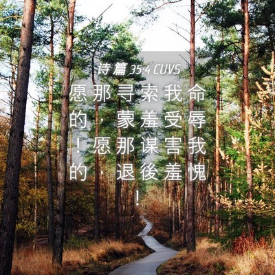 Picture 04 - 诗 篇 35:4 CUVS - 愿 那 寻 索 我 命 的 ， 蒙 羞 受 辱 - Bible Verse Picture