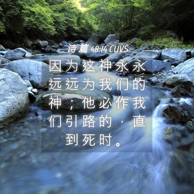 Picture 04 - 诗 篇 48:14 CUVS - 因 为 这 神 永 永 远 远 为 我 们 的 - Bible Verse Picture