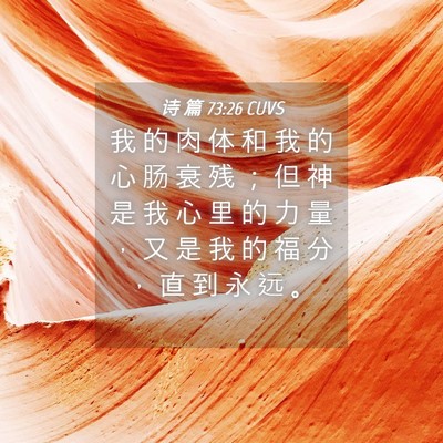 Picture 04 - 诗 篇 73:26 CUVS - 我 的 肉 体 和 我 的 心 肠 衰 残 ； - Bible Verse Picture