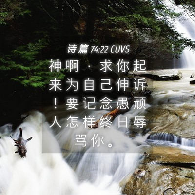 Picture 04 - 诗 篇 74:22 CUVS - 神 啊 ， 求 你 起 来 为 自 己 伸 诉 - Bible Verse Picture