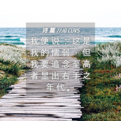 Picture 04 - 诗 篇 77:10 CUVS - 我 便 说 ： 这 是 我 的 懦 弱 ， 但 - Bible Verse Picture