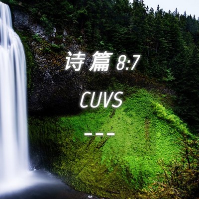Picture 04 - 诗 篇 8:7 CUVS -  - Bible Verse Picture