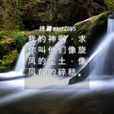 Picture 04 - 诗 篇 83:13 CUVS - 我 的 神 啊 ， 求 你 叫 他 们 像 旋 - Bible Verse Picture