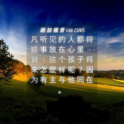 Picture 04 - 路 加 福 音 1:66 CUVS - 凡 听 见 的 人 都 将 这 事 放 在 心 - Bible Verse Picture