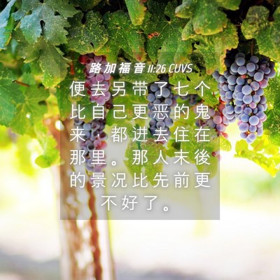 Picture 04 - 路 加 福 音 11:26 CUVS - 便 去 另 带 了 七 个 比 自 己 更 恶 - Bible Verse Picture