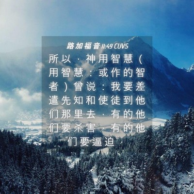 Picture 04 - 路 加 福 音 11:49 CUVS - 所 以 ， 神 用 智 慧 （ 用 智 慧 ： - Bible Verse Picture