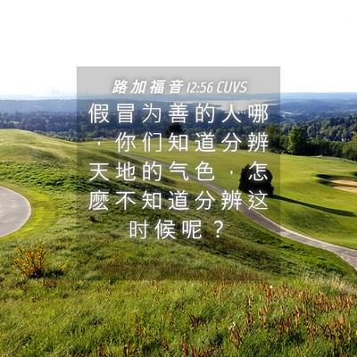 Picture 04 - 路 加 福 音 12:56 CUVS - 假 冒 为 善 的 人 哪 ， 你 们 知 道 - Bible Verse Picture