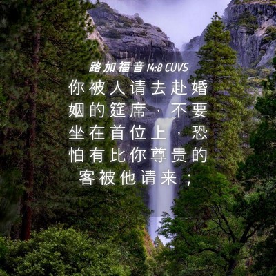 Picture 04 - 路 加 福 音 14:8 CUVS - 你 被 人 请 去 赴 婚 姻 的 筵 席 ， - Bible Verse Picture