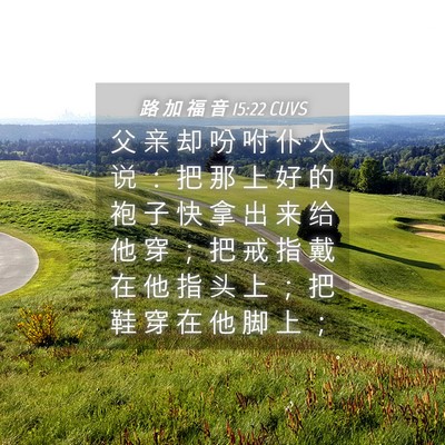Picture 04 - 路 加 福 音 15:22 CUVS - 父 亲 却 吩 咐 仆 人 说 ： 把 那 上 - Bible Verse Picture