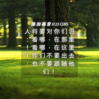 Picture 04 - 路 加 福 音 17:23 CUVS - 人 将 要 对 你 们 说 ： 看 哪 ， 在 - Bible Verse Picture