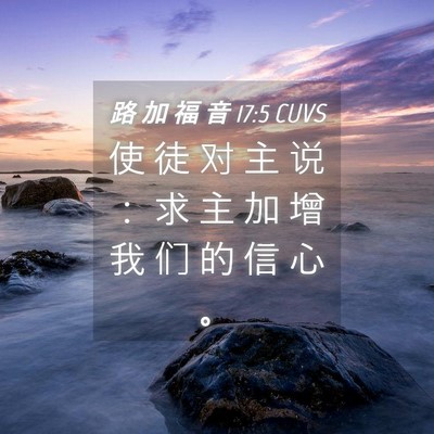 Picture 04 - 路 加 福 音 17:5 CUVS - 使 徒 对 主 说 ： 求 主 加 增 我 们 - Bible Verse Picture