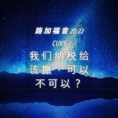 Picture 04 - 路 加 福 音 20:22 CUVS - 我 们 纳 税 给 该 撒 ， 可 以 不 可 - Bible Verse Picture