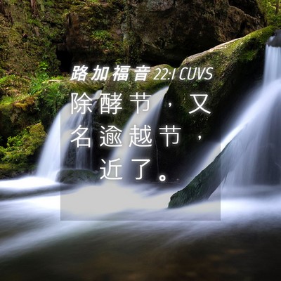 Picture 04 - 路 加 福 音 22:1 CUVS - 除 酵 节 ， 又 名 逾 越 节 ， 近 了 - Bible Verse Picture