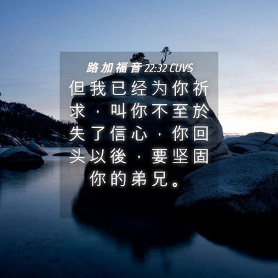 Picture 04 - 路 加 福 音 22:32 CUVS - 但 我 已 经 为 你 祈 求 ， 叫 你 不 - Bible Verse Picture