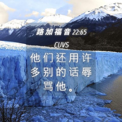 Picture 04 - 路 加 福 音 22:65 CUVS - 他 们 还 用 许 多 别 的 话 辱 骂 他 - Bible Verse Picture