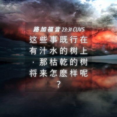 Picture 04 - 路 加 福 音 23:31 CUVS - 这 些 事 既 行 在 有 汁 水 的 树 上 - Bible Verse Picture