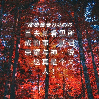 Picture 04 - 路 加 福 音 23:47 CUVS - 百 夫 长 看 见 所 成 的 事 ， 就 归 - Bible Verse Picture