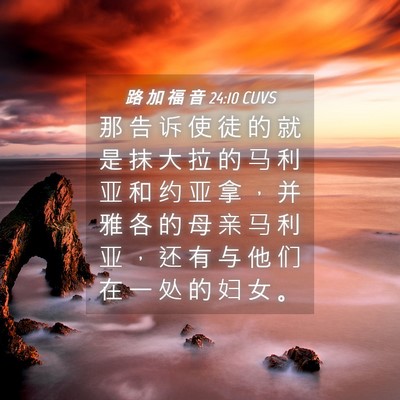 Picture 04 - 路 加 福 音 24:10 CUVS - 那 告 诉 使 徒 的 就 是 抹 大 拉 的 - Bible Verse Picture