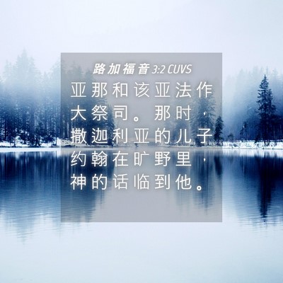 Picture 04 - 路 加 福 音 3:2 CUVS - 亚 那 和 该 亚 法 作 大 祭 司 。 那 - Bible Verse Picture