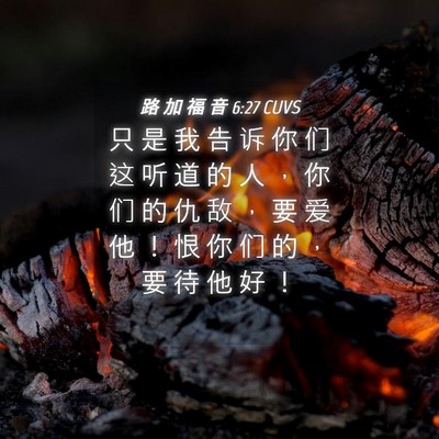 Picture 04 - 路 加 福 音 6:27 CUVS - 只 是 我 告 诉 你 们 这 听 道 的 人 - Bible Verse Picture