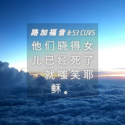 Picture 04 - 路 加 福 音 8:53 CUVS - 他 们 晓 得 女 儿 已 经 死 了 ， 就 - Bible Verse Picture