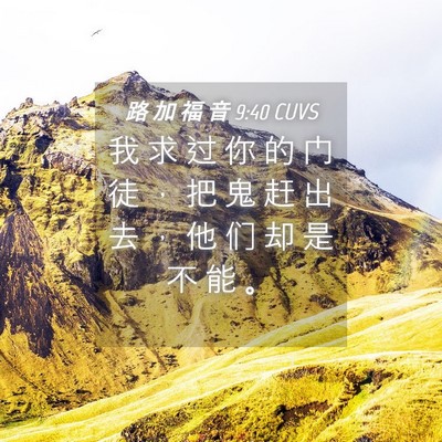Picture 04 - 路 加 福 音 9:40 CUVS - 我 求 过 你 的 门 徒 ， 把 鬼 赶 出 - Bible Verse Picture