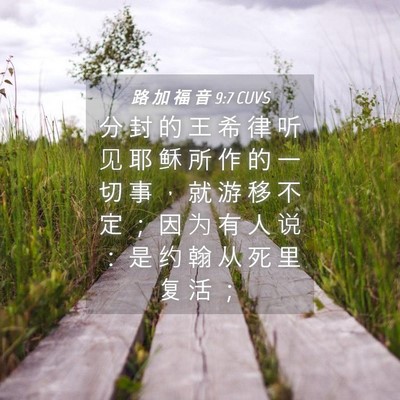 Picture 04 - 路 加 福 音 9:7 CUVS - 分 封 的 王 希 律 听 见 耶 稣 所 作 - Bible Verse Picture