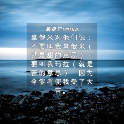 Picture 04 - 路 得 记 1:20 CUVS - 拿 俄 米 对 他 们 说 ： 不 要 叫 我 - Bible Verse Picture