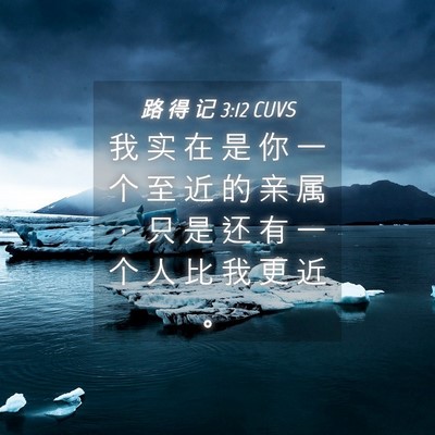 Picture 04 - 路 得 记 3:12 CUVS - 我 实 在 是 你 一 个 至 近 的 亲 属 - Bible Verse Picture