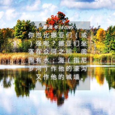 Picture 04 - 那 鸿 书 3:8 CUVS - 你 岂 比 挪 亚 们 （ 或 ） 强 呢 ？ - Bible Verse Picture