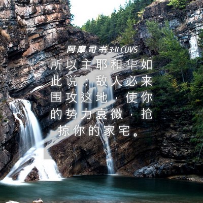 Picture 04 - 阿 摩 司 书 3:11 CUVS - 所 以 主 耶 和 华 如 此 说 ： 敌 人 - Bible Verse Picture