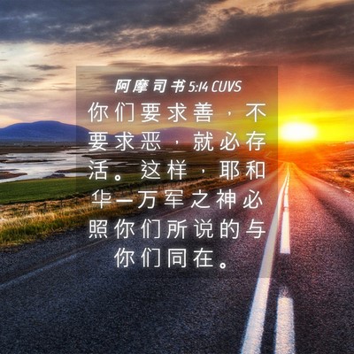 Picture 04 - 阿 摩 司 书 5:14 CUVS - 你 们 要 求 善 ， 不 要 求 恶 ， 就 - Bible Verse Picture