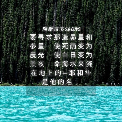 Picture 04 - 阿 摩 司 书 5:8 CUVS - 要 寻 求 那 造 昴 星 和 参 星 ， 使 - Bible Verse Picture