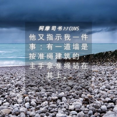 Picture 04 - 阿 摩 司 书 7:7 CUVS - 他 又 指 示 我 一 件 事 ： 有 一 道 - Bible Verse Picture