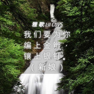 Picture 04 - 雅 歌 1:11 CUVS - 我 们 要 为 你 编 上 金 辫 ， 镶 上 - Bible Verse Picture
