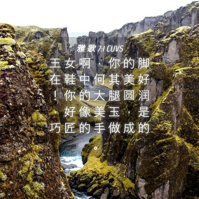 Picture 04 - 雅 歌 7:1 CUVS - 王 女 啊 ， 你 的 脚 在 鞋 中 何 其 - Bible Verse Picture