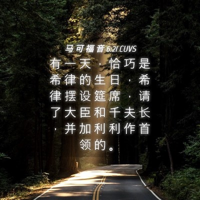 Picture 04 - 马 可 福 音 6:21 CUVS - 有 一 天 ， 恰 巧 是 希 律 的 生 日 - Bible Verse Picture