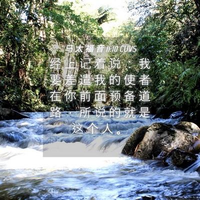 Picture 04 - 马 太 福 音 11:10 CUVS - 经 上 记 着 说 ： 我 要 差 遣 我 的 - Bible Verse Picture