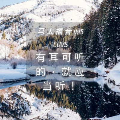 Picture 04 - 马 太 福 音 11:15 CUVS - 有 耳 可 听 的 ， 就 应 当 听 - Bible Verse Picture
