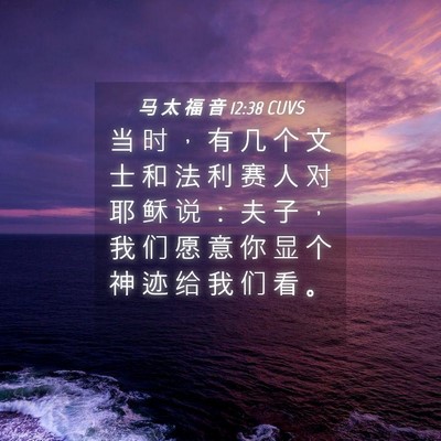 Picture 04 - 马 太 福 音 12:38 CUVS - 当 时 ， 有 几 个 文 士 和 法 利 赛 - Bible Verse Picture