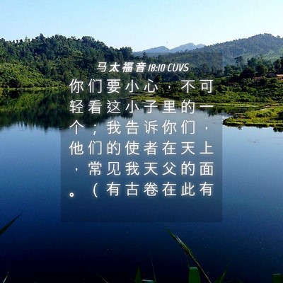 Picture 04 - 马 太 福 音 18:10 CUVS - 你 们 要 小 心 ， 不 可 轻 看 这 小 - Bible Verse Picture