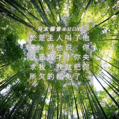 Picture 04 - 马 太 福 音 18:32 CUVS - 於 是 主 人 叫 了 他 来 ， 对 他 说 - Bible Verse Picture