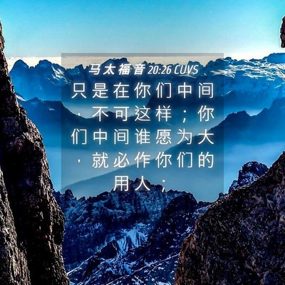 Picture 04 - 马 太 福 音 20:26 CUVS - 只 是 在 你 们 中 间 ， 不 可 这 样 - Bible Verse Picture