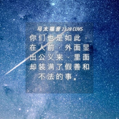 Picture 04 - 马 太 福 音 23:28 CUVS - 你 们 也 是 如 此 ， 在 人 前 ， 外 - Bible Verse Picture