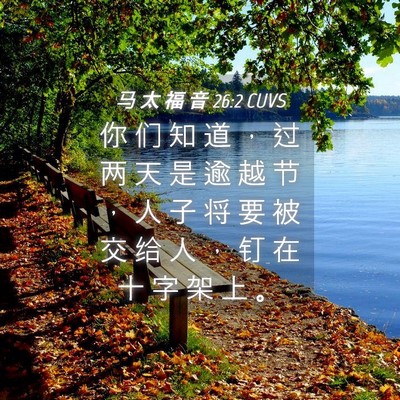 Picture 04 - 马 太 福 音 26:2 CUVS - 你 们 知 道 ， 过 两 天 是 逾 越 节 - Bible Verse Picture