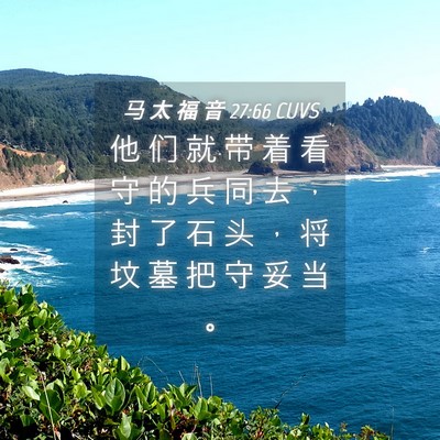 Picture 04 - 马 太 福 音 27:66 CUVS - 他 们 就 带 着 看 守 的 兵 同 去 ， - Bible Verse Picture