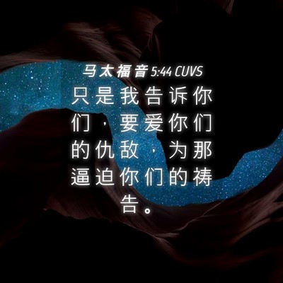 Picture 04 - 马 太 福 音 5:44 CUVS - 只 是 我 告 诉 你 们 ， 要 爱 你 们 - Bible Verse Picture