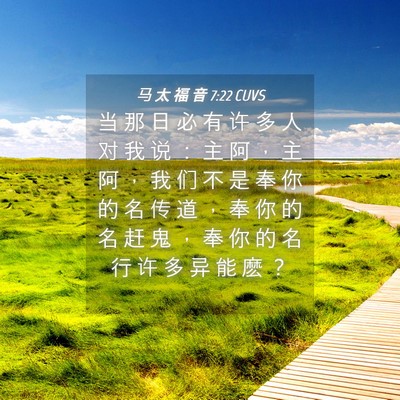 Picture 04 - 马 太 福 音 7:22 CUVS - 当 那 日 必 有 许 多 人 对 我 说 ： - Bible Verse Picture