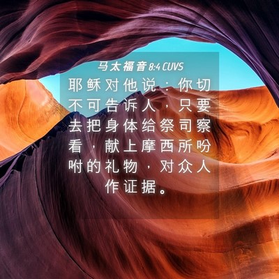 Picture 04 - 马 太 福 音 8:4 CUVS - 耶 稣 对 他 说 ： 你 切 不 可 告 诉 - Bible Verse Picture