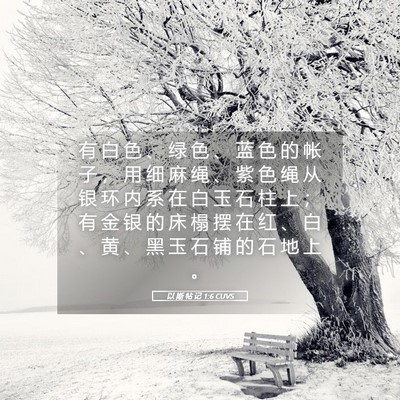 Picture 05 - 以 斯 帖 记 1:6 CUVS - 有 白 色 、 绿 色 、 蓝 色 的 帐 子 - Bible Verse Picture